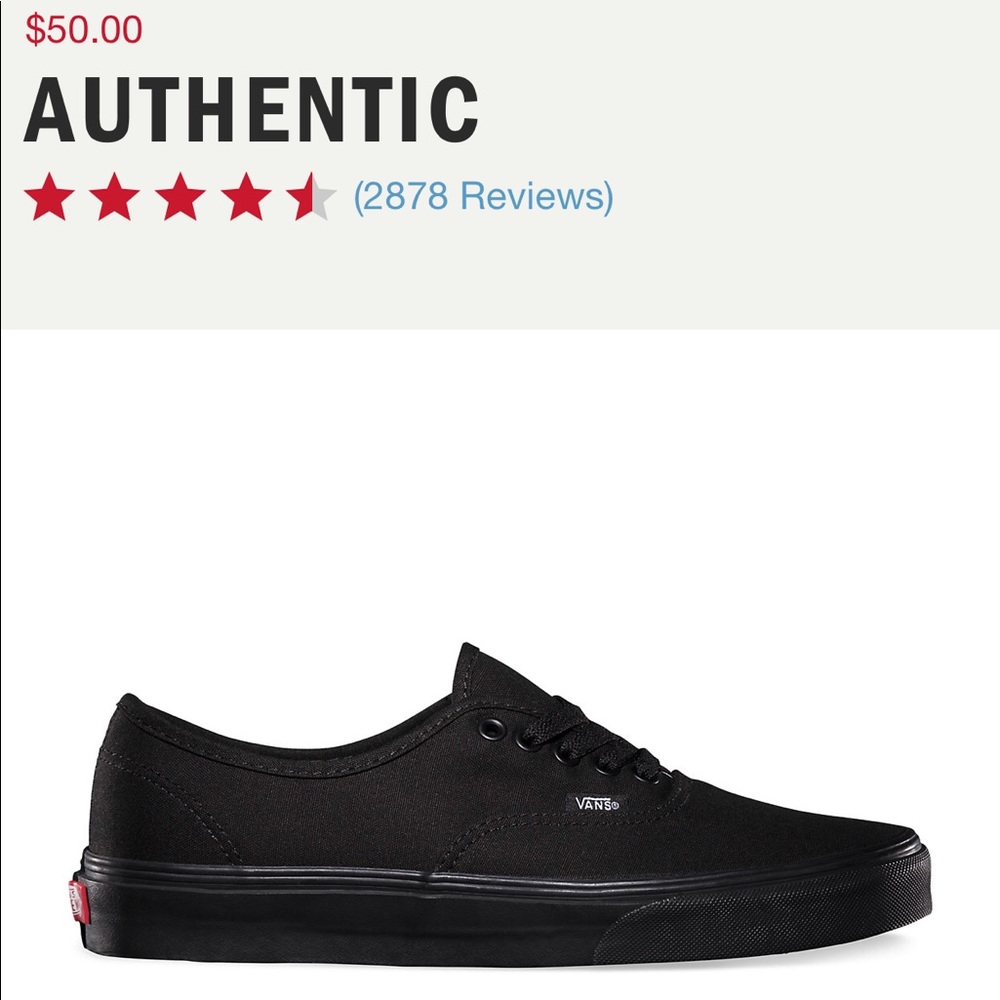 Black Low top Vans